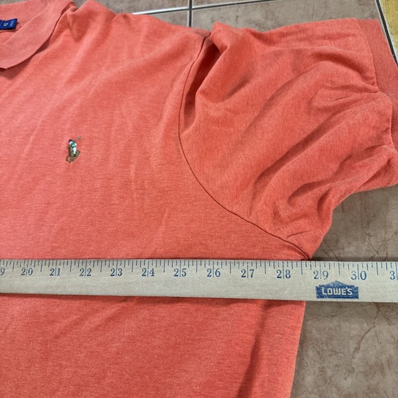 Polo Ralph Lauren Shirt Mens Sz 3XB Big & Tall Orange Flesh Pony Pima Soft Touch - Picture 6 of 7